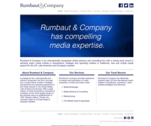 Rumbaut.com(Rumbaut & Company) Screenshot