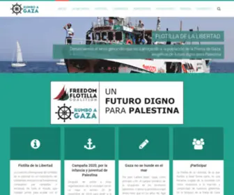 Rumboagaza.org(Rumbo a Gaza) Screenshot