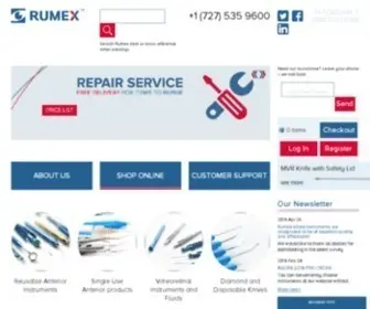 Rumex.com(RUMEX titanium and stainless steel instruments for ophthalmic surgery) Screenshot