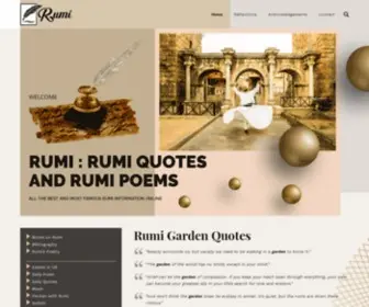Rumi.org.uk(Rumi quotes and Rumi Poems) Screenshot