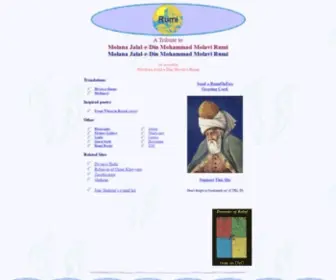 Rumionfire.com(A tribute to Rumi) Screenshot