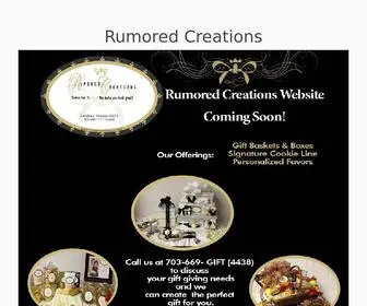 Rumoredcreations.com(Custom Gift Baskets and Boxes) Screenshot