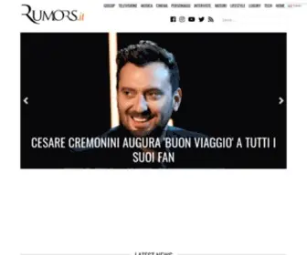 Rumors.it(Gossip del momento italiano e internazionale sui vip e i programmi TV 2022) Screenshot