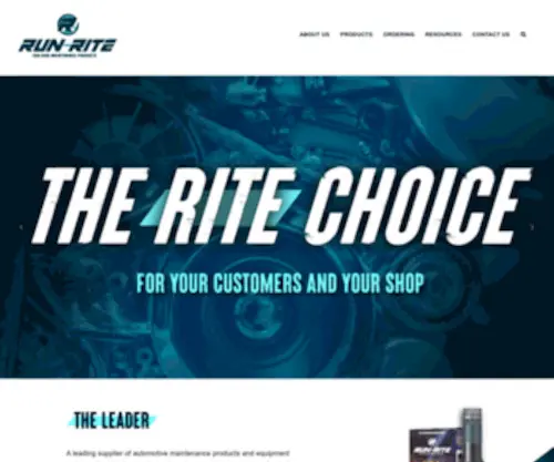 Run-Rite.com(Run-Rite® Car Care Maintenance Products) Screenshot