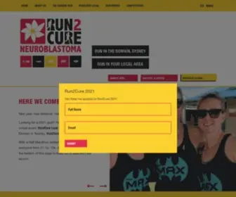 Run2Cure.org.au(Support research into a cure for neuroblastoma cancer) Screenshot