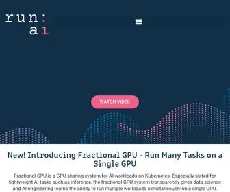 Run.ai(A Platform for AI Virtualization and Orchestration) Screenshot