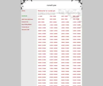 Runali.pw(List of domains) Screenshot