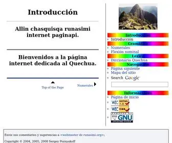 Runasimi.org(Introducción) Screenshot