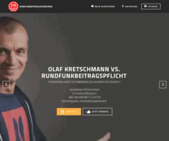 Rundfunkbeitragswiderstand.de(OLAF KRETSCHMANN VS. RUNDFUNKBEITRAGSPFLICHT) Screenshot