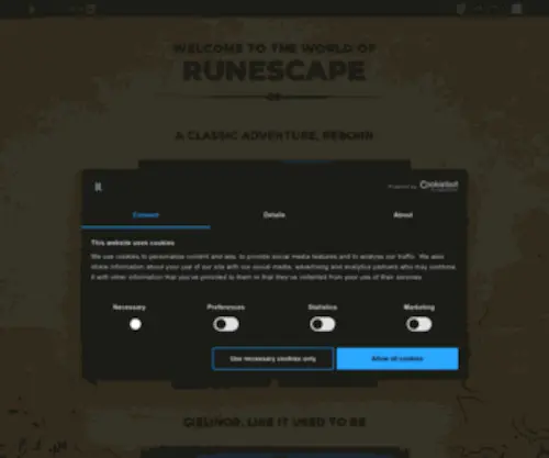 Runescape.co.uk(RuneScape Online Community) Screenshot