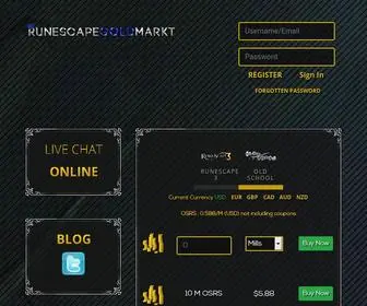 Runescapegoldmarkt.com(OSRS Gold) Screenshot