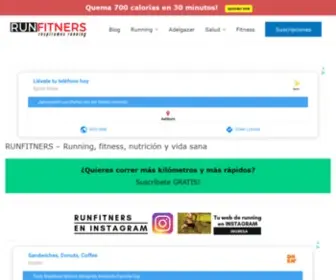 Runfitners.com(RUNNERS, amantes del FITNESS y la VIDA SANA) Screenshot