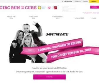 Runforthecure.com(CIBC Run for the Cure) Screenshot