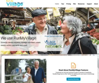 Runmyvillage.com(Internal website for new ClubExpress villages brand) Screenshot