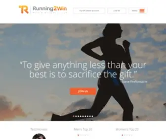 Running2Win.com(The online running log Running 2 Win) Screenshot