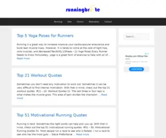 Runningbrite.com(The place for all things running) Screenshot