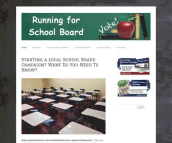 Runningforschoolboard.info(Running for School Board) Screenshot