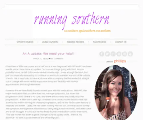 Runningsouthern.com(Running Southern) Screenshot