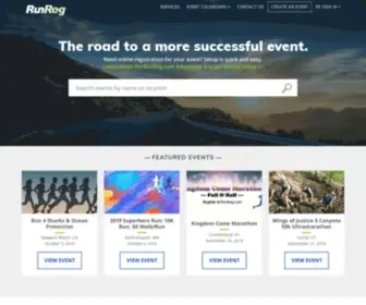 Runreg.com(Online running event registration) Screenshot