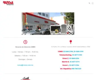 Runsa.com.mx(RUNSA Autopartes) Screenshot