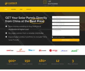 Runtech.company(Next Generation Runtech Solar Panels Shipped Directly To Your Work Site Or Anywhere At Low Prices) Screenshot