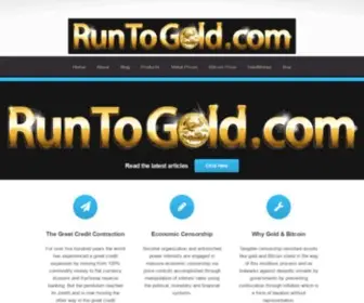 Runtogold.com(Run To Gold) Screenshot