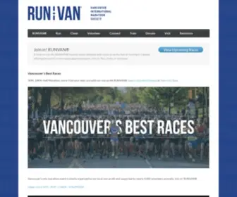 Runvan.org(Vancouver International Marathon Society) Screenshot