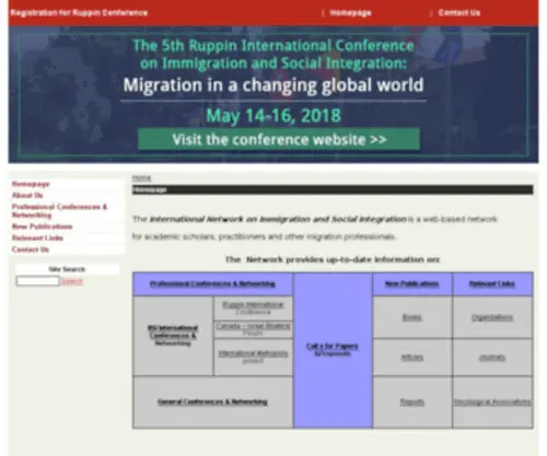 Ruppin-Migrationet.co.il(Immigration and Social Integration) Screenshot