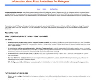 Ruralaustraliansforrefugees.org(Rural Australians for Refugees) Screenshot