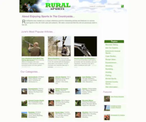 Ruralsports.co.uk(Enjoying Country Pursuits Safely) Screenshot