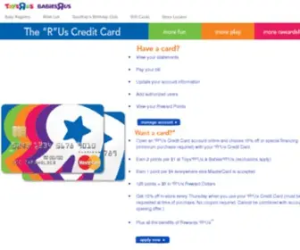 Ruscreditcard.com(The "R"Us Credit Card) Screenshot