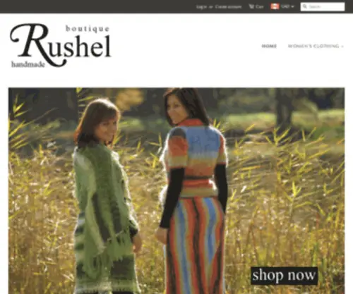 Rushel.ca(Women's Designer Knitwear) Screenshot