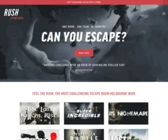 Rushescapegame.com.au(Escape Room Melbourne) Screenshot