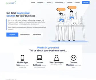 Rushkar.com(Software Development Company India) Screenshot