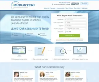 Rushmyessay.com(Write My Essay Cheap & Fast) Screenshot