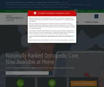Rushortho.com(Midwest Orthopaedics at Rush) Screenshot