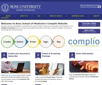 Rusmhealthdocs.com(Ross School of Medicine Complio Website) Screenshot