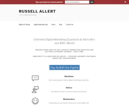 Russellallert.com.au(Digital Marketing Expert) Screenshot