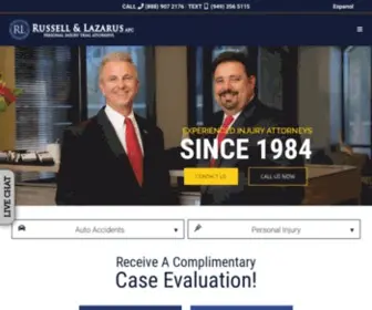 Russellandlazarus.com(Orange County Personal Injury Attorney) Screenshot