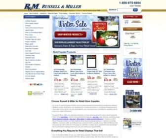 Russellandmiller.com(Retail Store Supplies) Screenshot