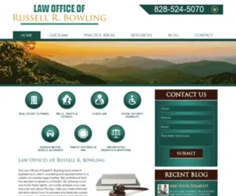 Russellbowling.com(Franklin, NC Attorney) Screenshot