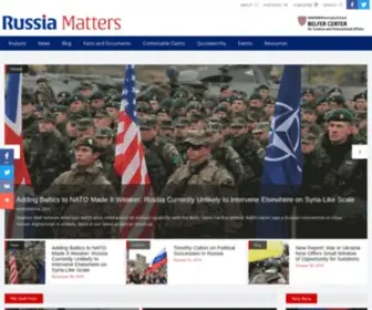 Russiamatters.org(Russia Matters) Screenshot