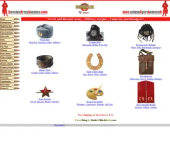 Russianarmysurplus.com(Ushanka Russian Trapper Bomber Aviator winter hats) Screenshot