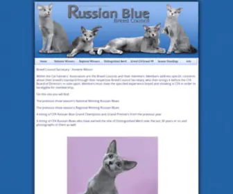 Russianbluebc.org(CFA Russian Blue Breed Council) Screenshot