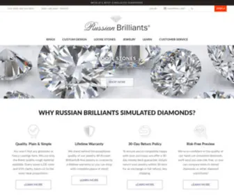 Russianbrilliants.net(Lab Created Simulated Diamonds) Screenshot