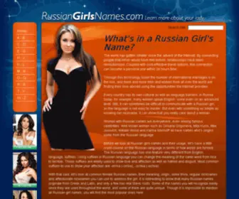 Russiangirlsnames.com(What is behind the names of Eastern European women) Screenshot