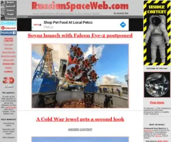 Russianspaceweb.com(History and news on the Russian space program by Anatoly Zak) Screenshot