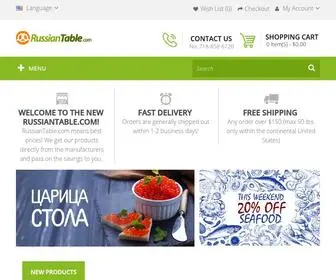 Russiantable.com(Offers the best prices on Russian groceries. We import Russian chocolates) Screenshot