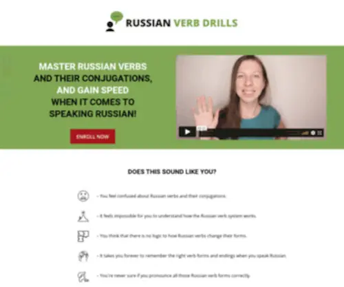 Russianverbdrills.com(Russian Verb Drills) Screenshot