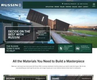 Russinlumber.com(Lumber, Decking, Siding, Cladding, Porch, & Trim Distributor) Screenshot